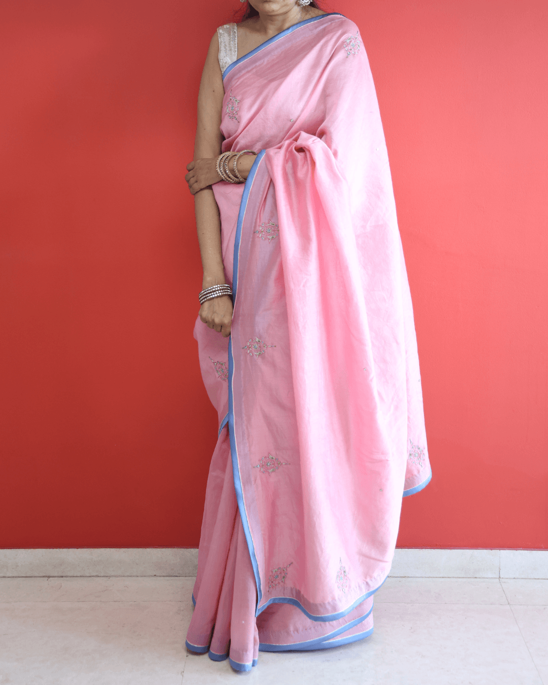 "Pretty in Pink" Chanderi Saree