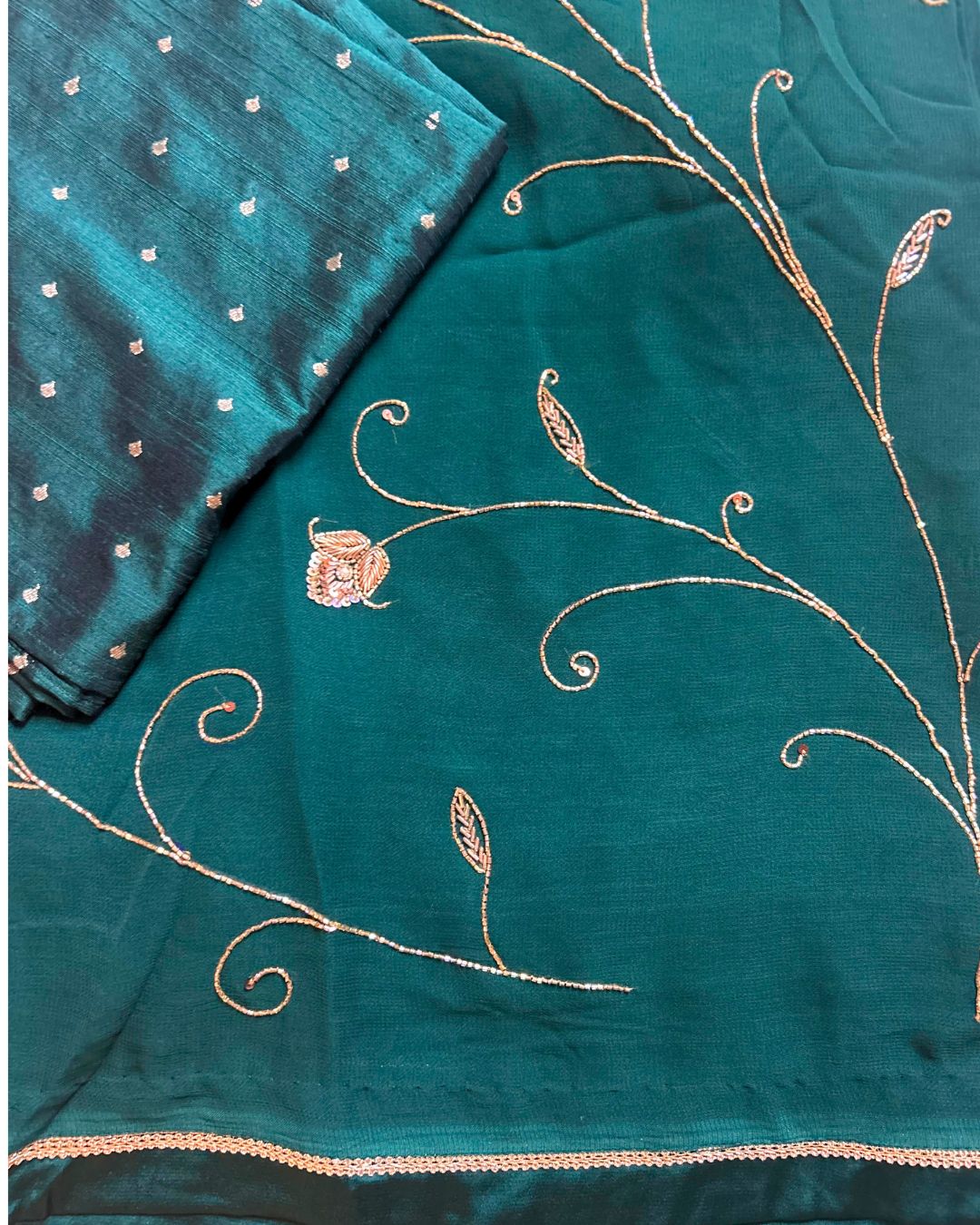 "Shayari" Green Georgette Saree