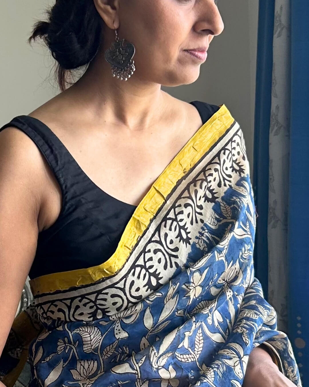 Neel Basant Block Printed Saree