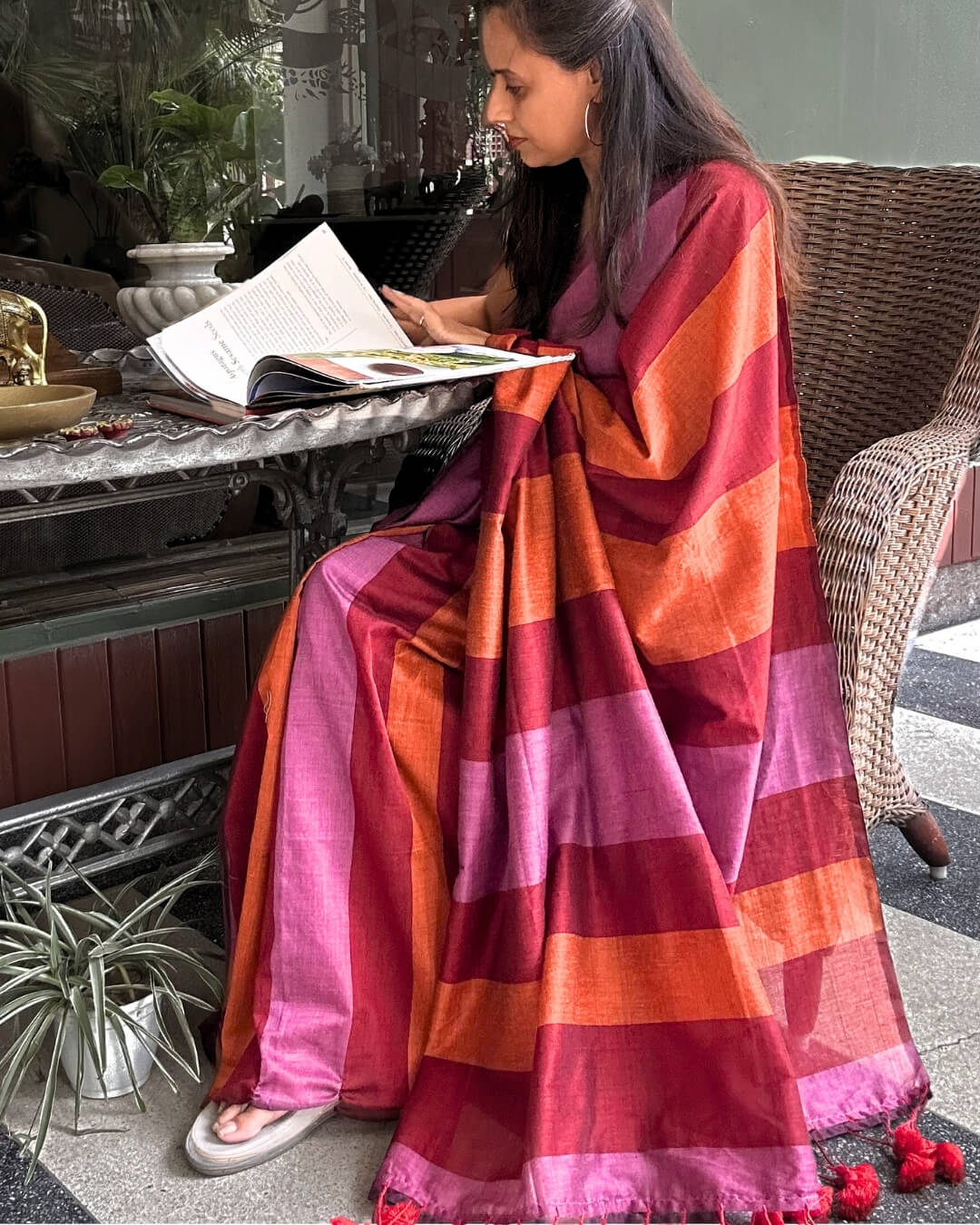 Stripped Khadi Cotton