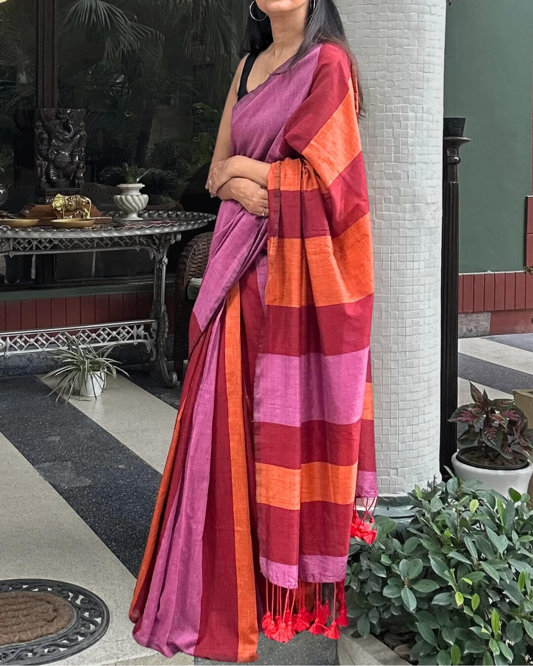 Stripped Khadi Cotton