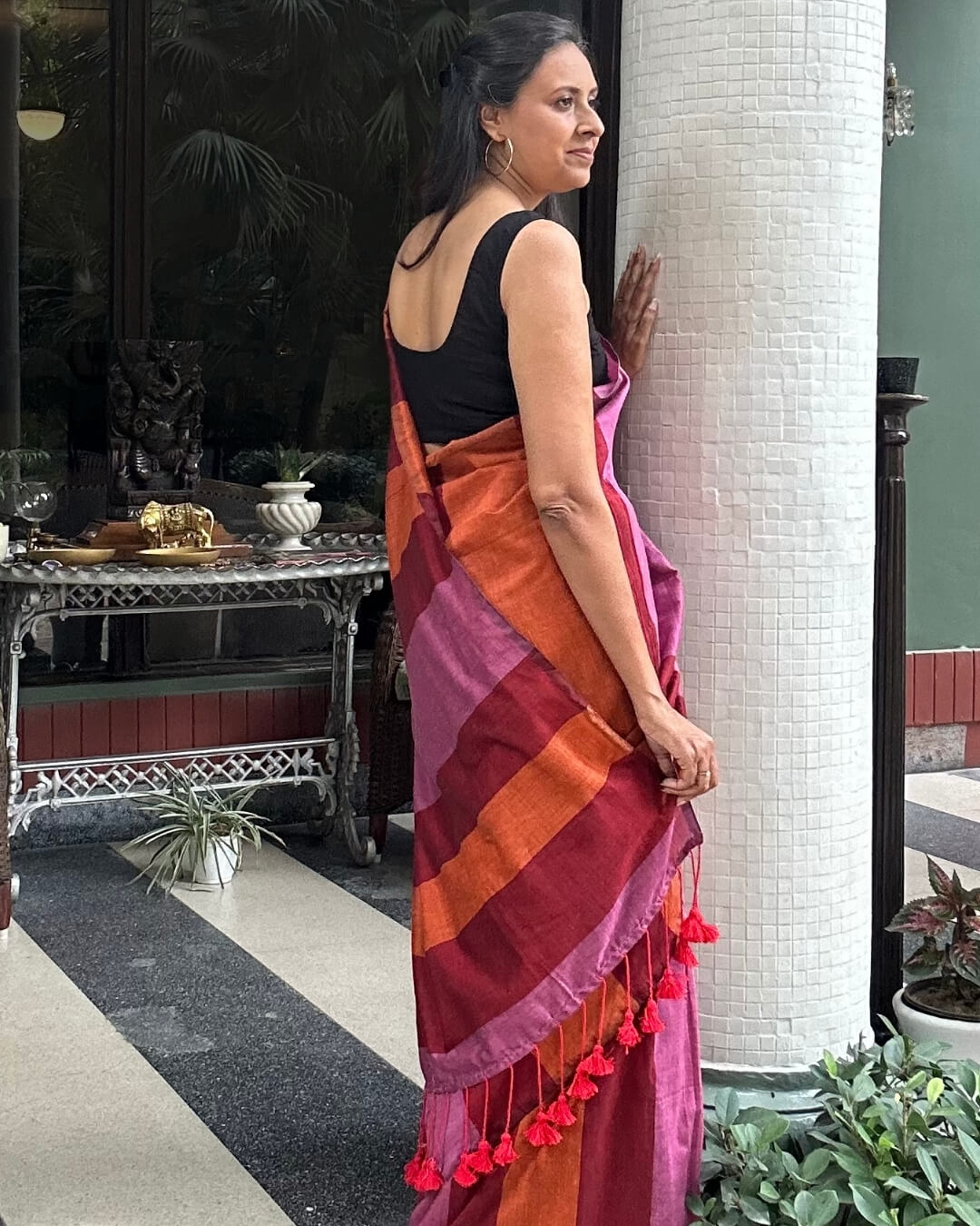 Stripped Khadi Cotton