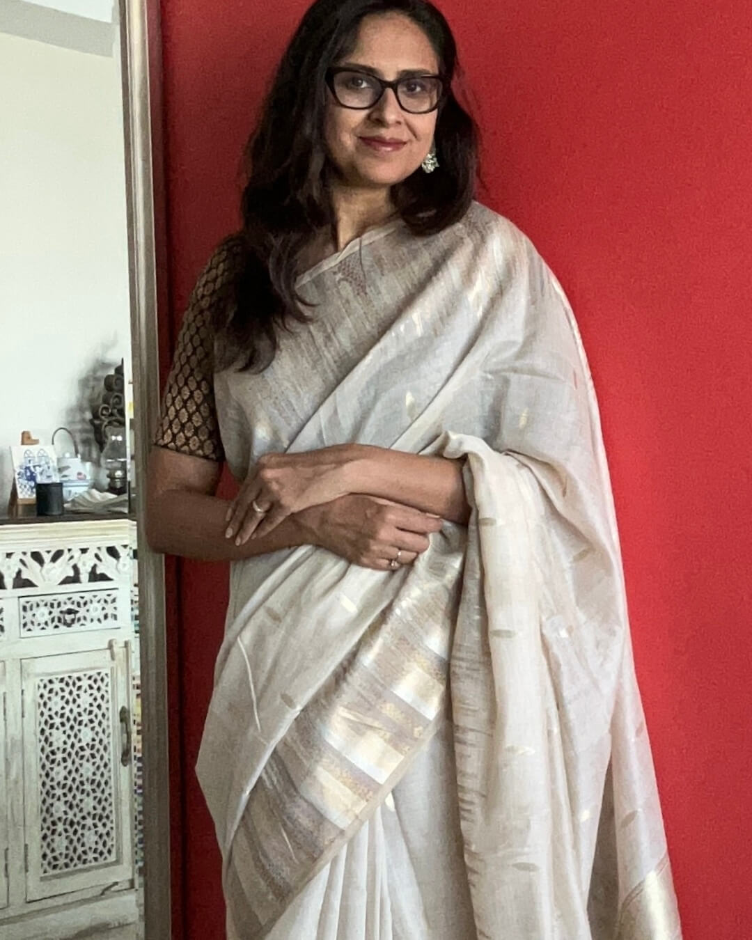 Aarohi Ivory Saree