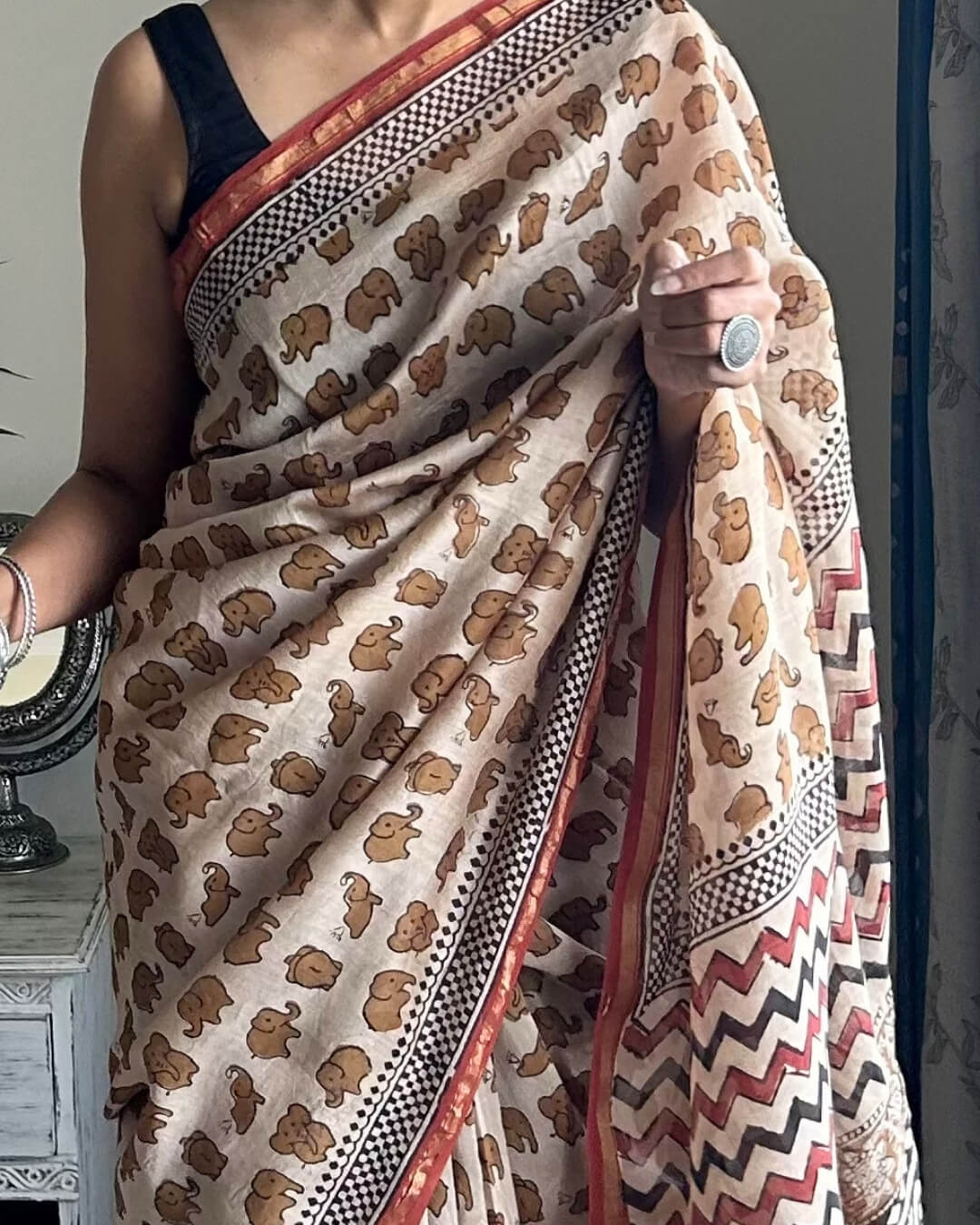 Gajraj Block Printed Saree
