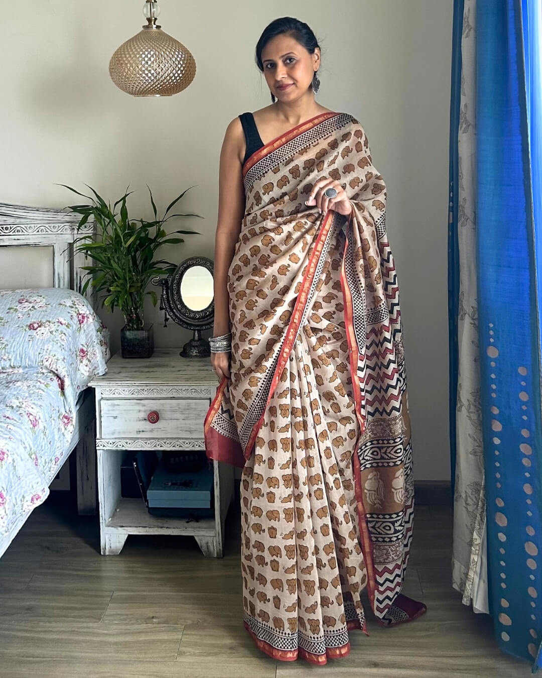 Gajraj Block Printed Saree