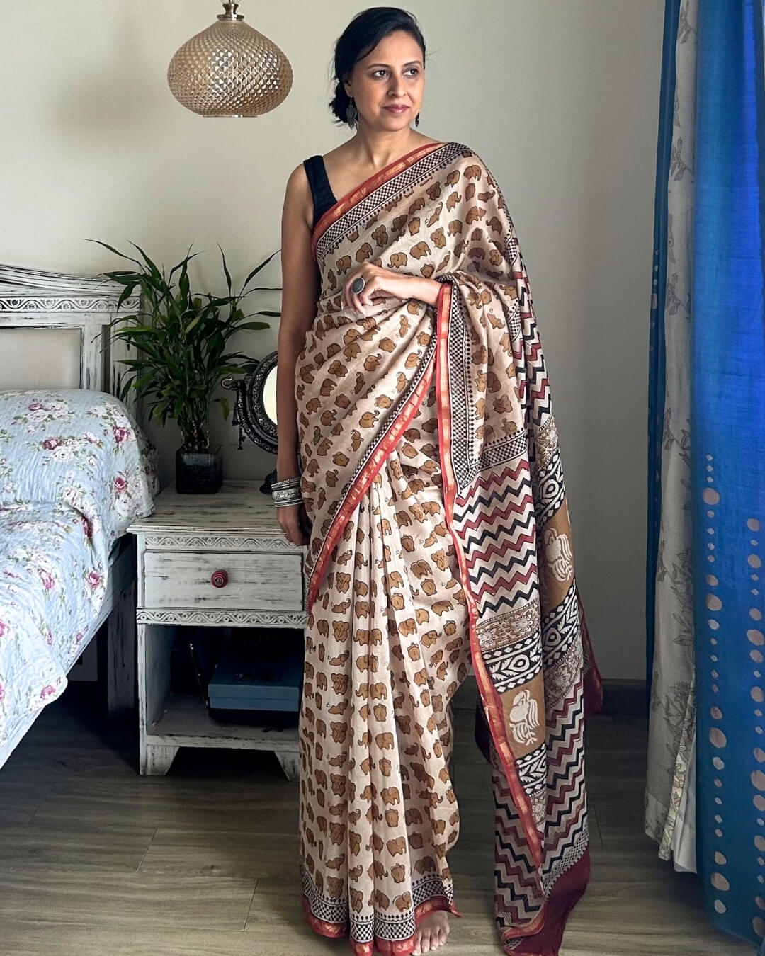 Gajraj Block Printed Saree