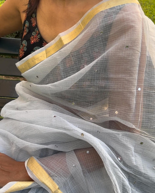 Mist Kota doriya Cotton Saree
