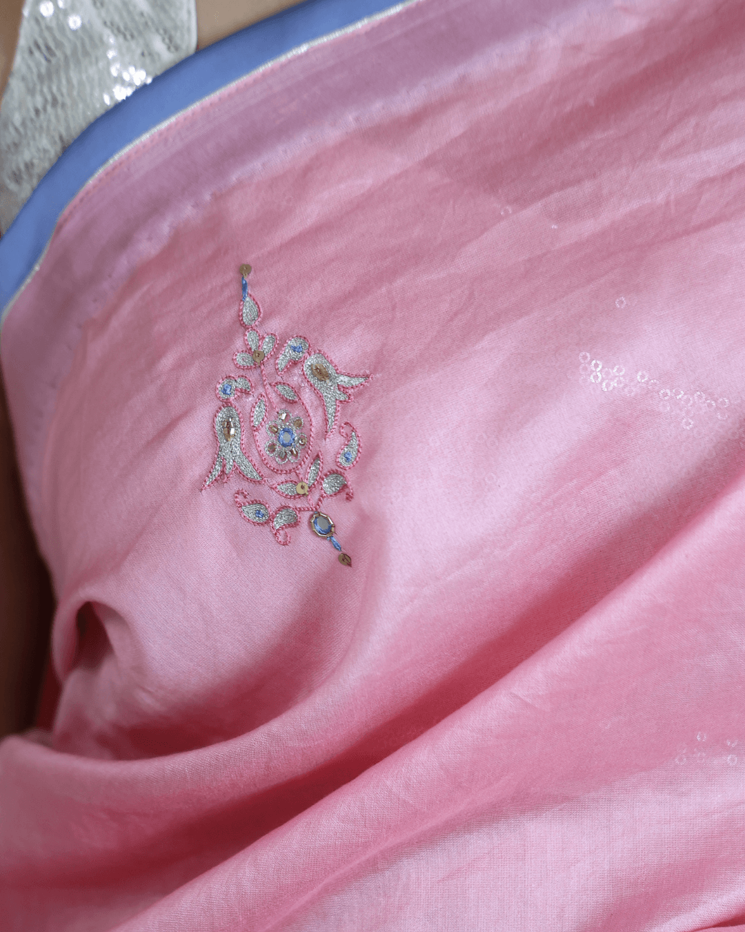 "Pretty in Pink" Chanderi Saree