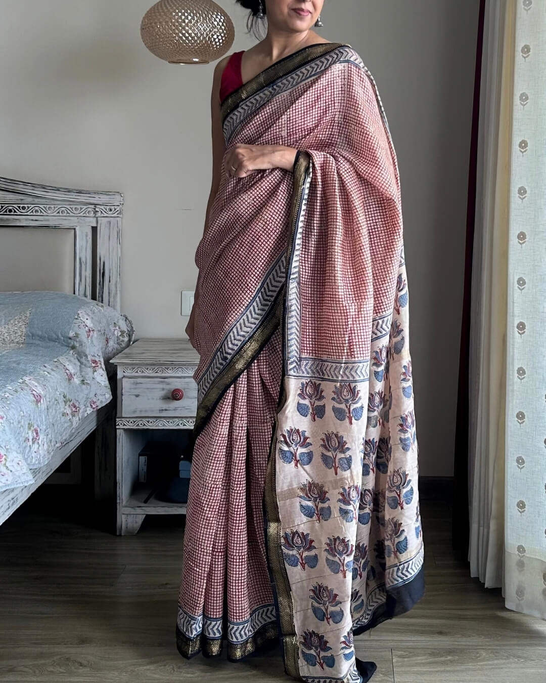 Red Maheshwari Cotton