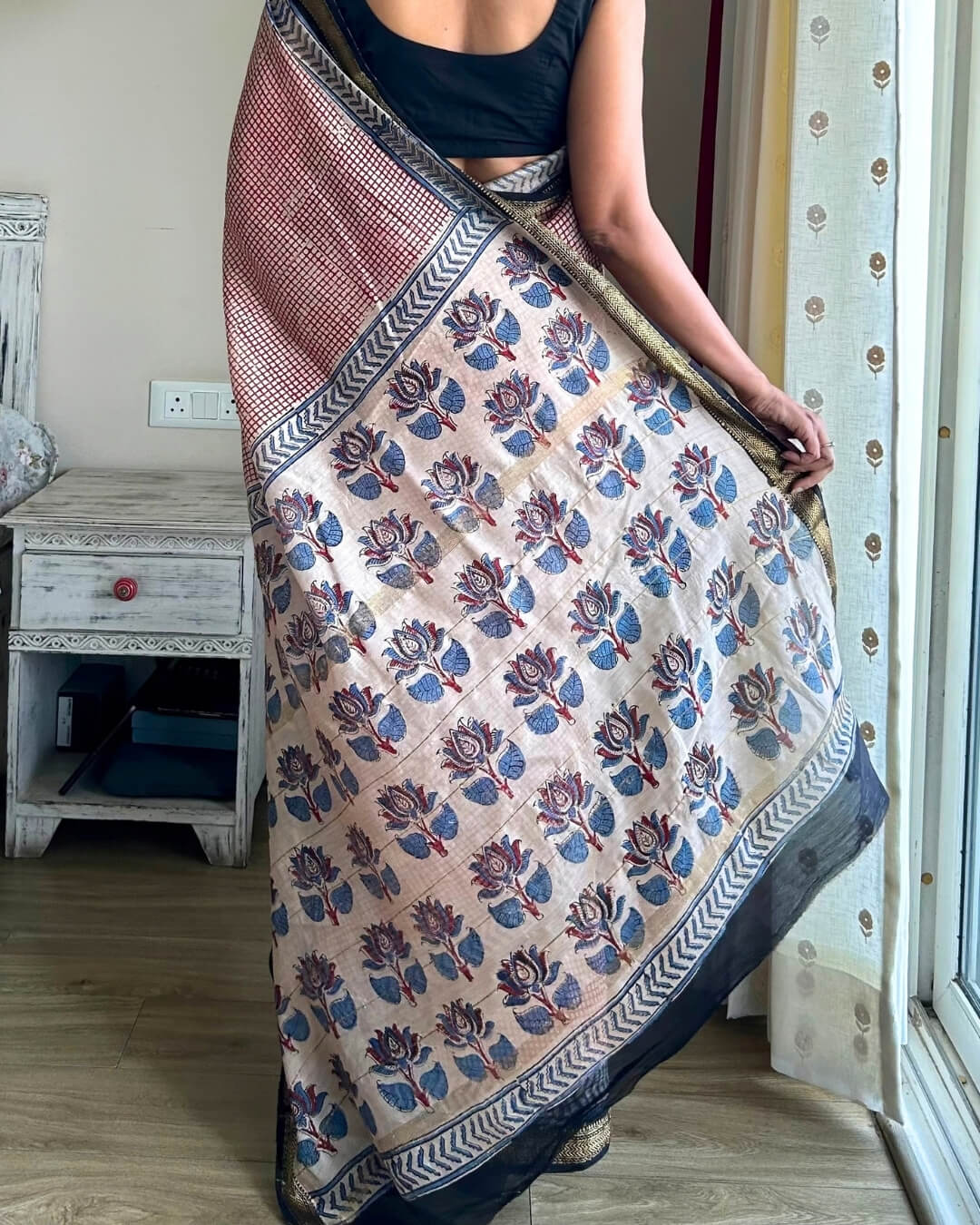Red Maheshwari Cotton