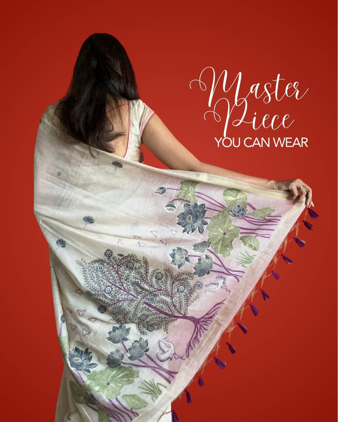 Aranya Forest Ivory Saree