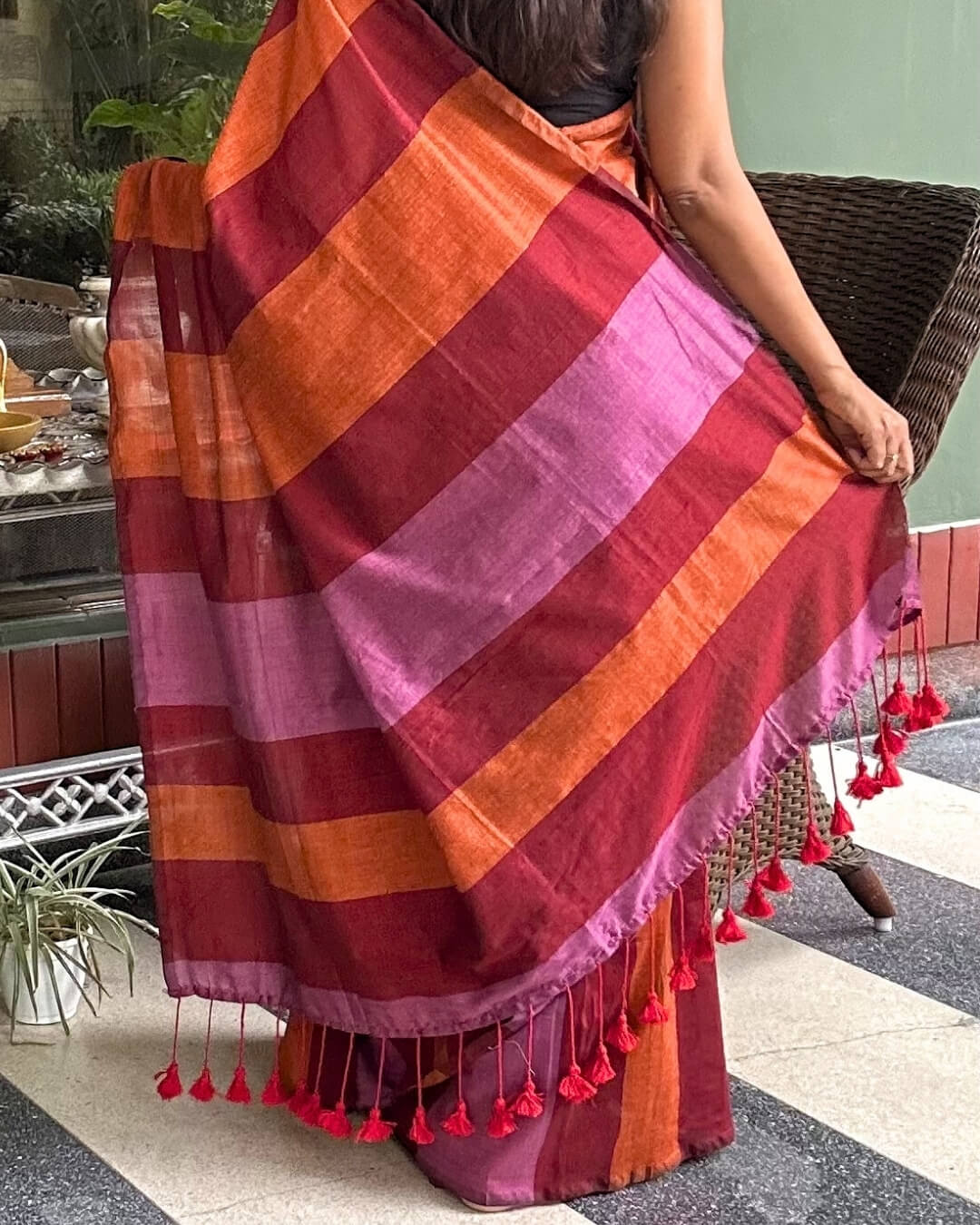 Stripped Khadi Cotton