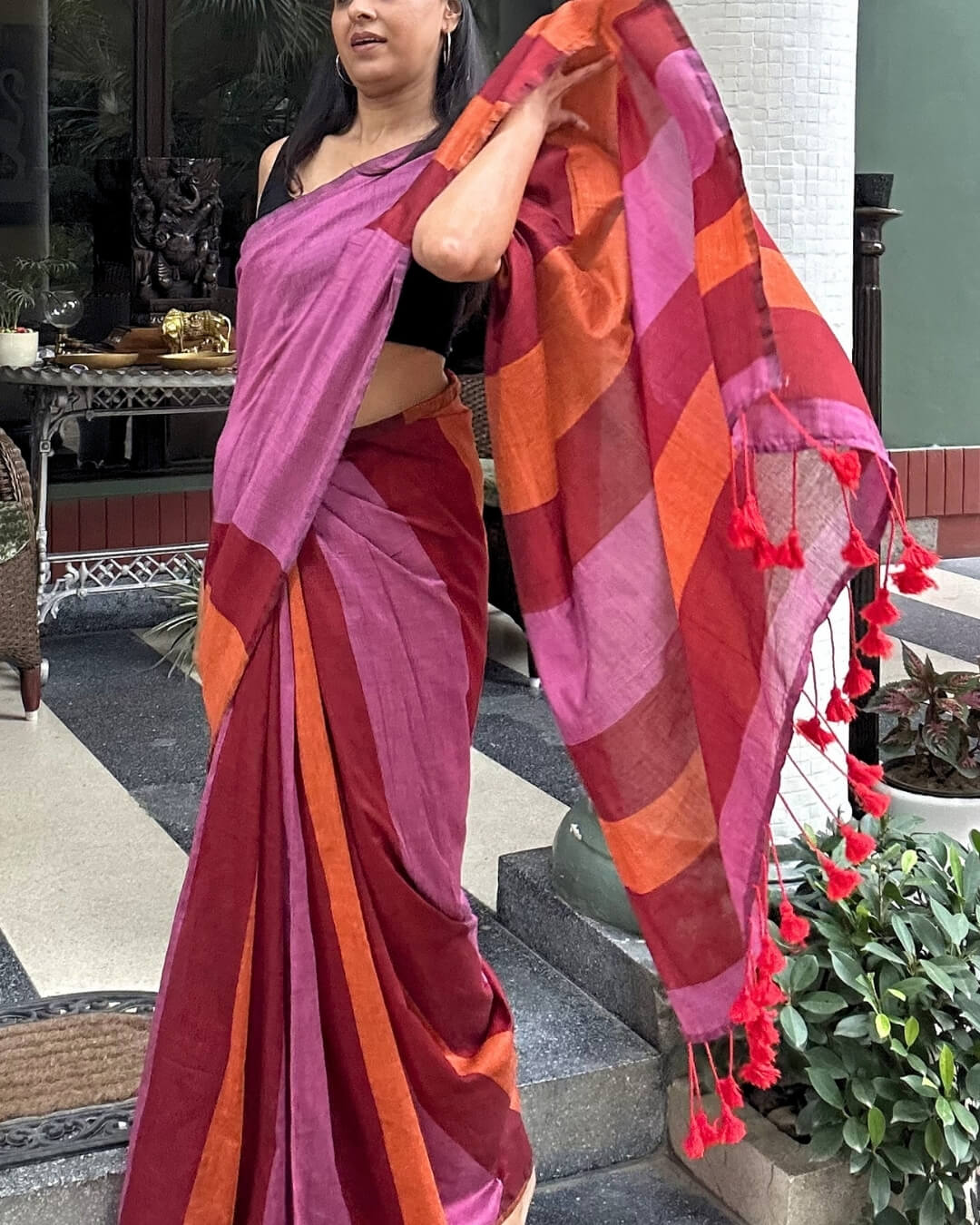 Stripped Khadi Cotton